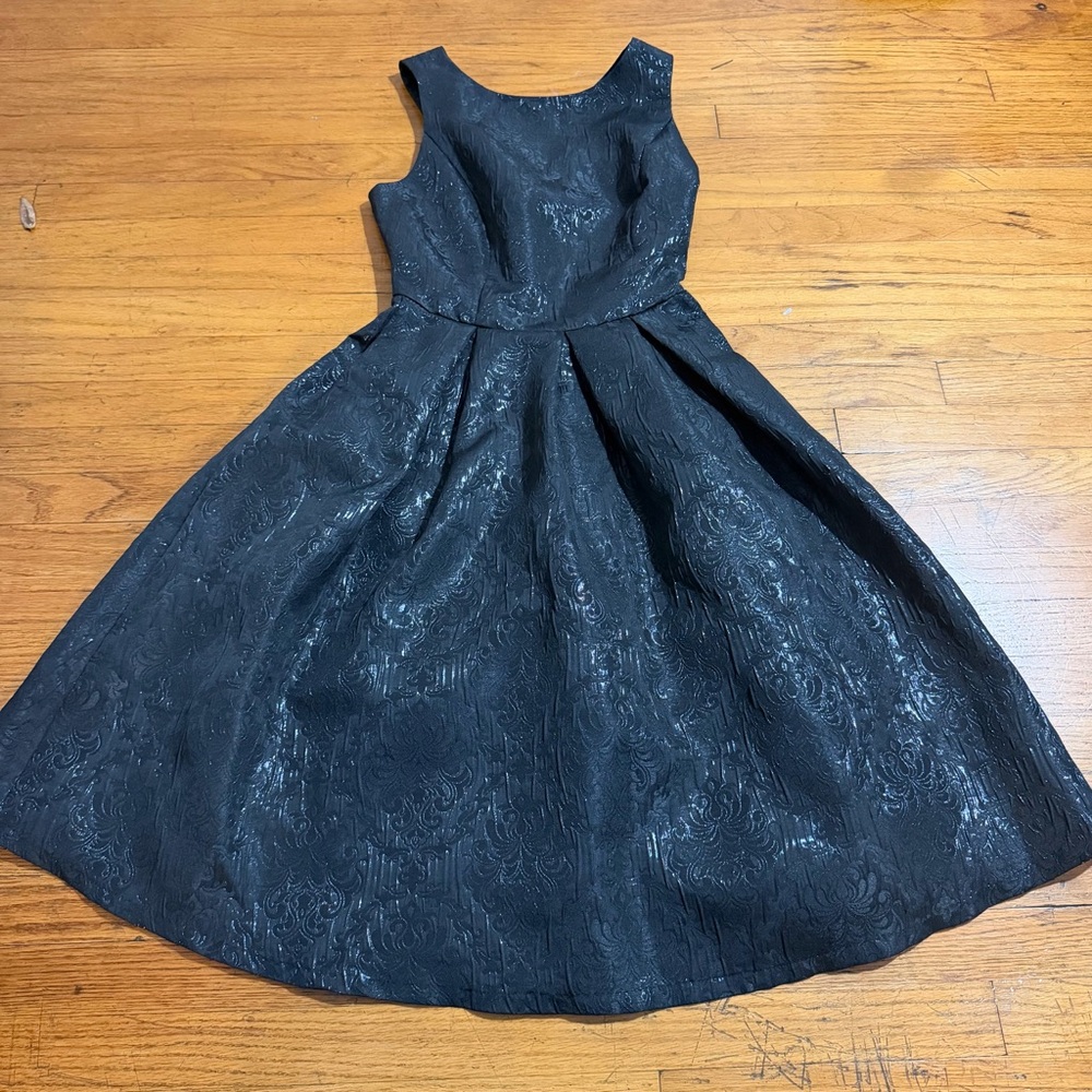 NWT Eva Franco Elegant Black Fit and Flare Dress